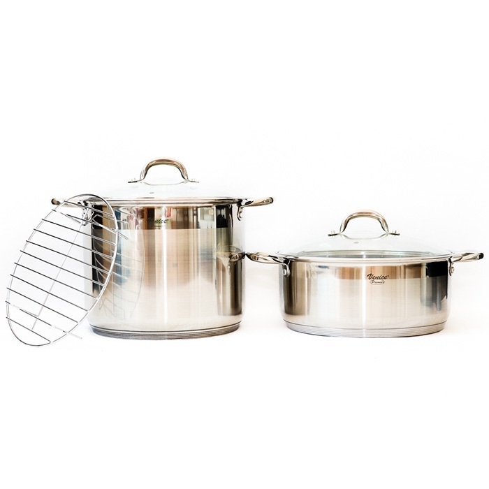 DUPLETA 5 PZS DE ACERO INOXIDABLE