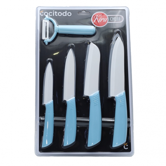 JUEGO DE CUCHILLOS DE CERAMICA 5PZS